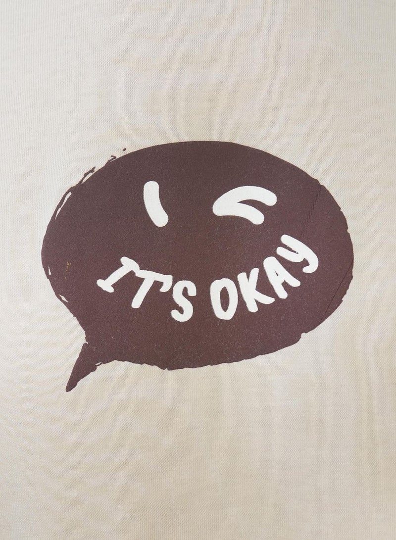 GIORDANO Men's Slim Fit Cotton Jersey Message Print Tee - Image 3